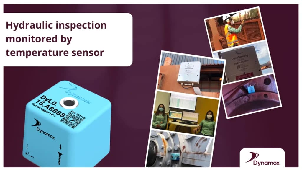 Hydraulic inspection monitored by temperature sensor