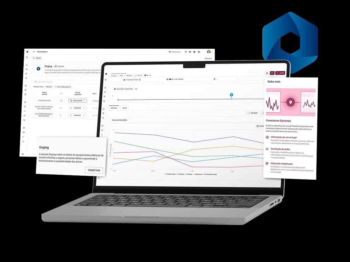 Interface do conector Enging mostrando integração de dados