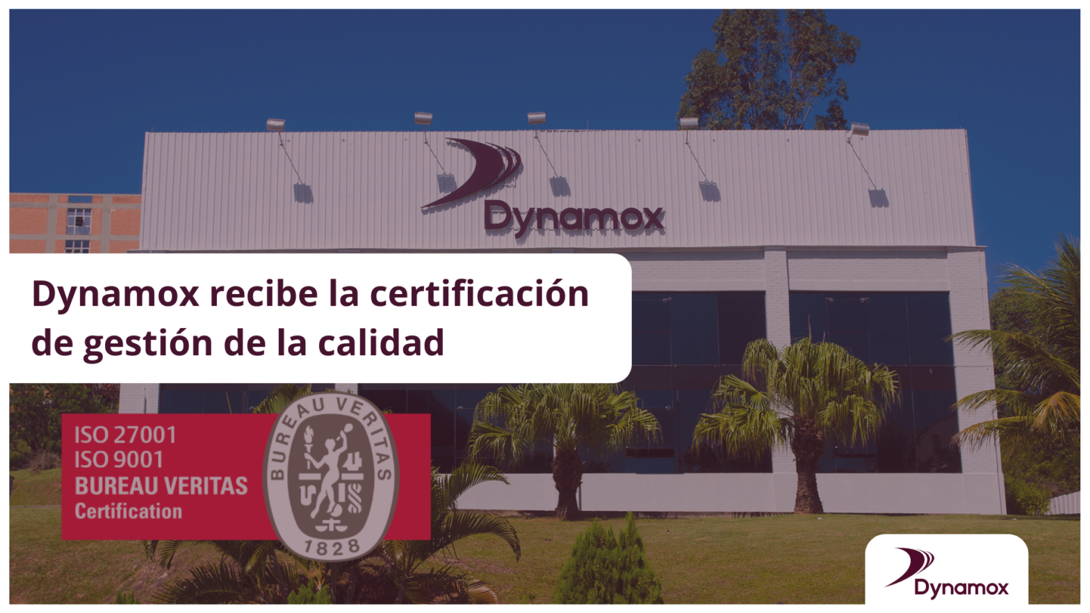 Dynamox recibe la certificación de gestión de la calidad