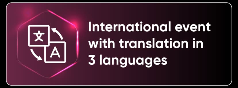 Evento em 3 idiomas